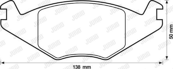 Jurid 571315D - Əyləc altlığı dəsti, əyləc diski www.furqanavto.az