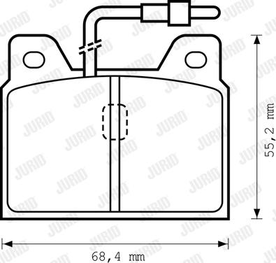 Jurid 571218D - Əyləc altlığı dəsti, əyləc diski furqanavto.az