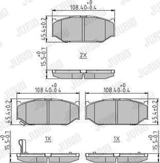 Jurid 573417J - Əyləc altlığı dəsti, əyləc diski furqanavto.az