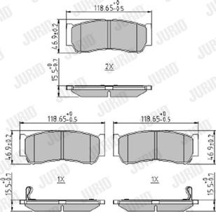 Jurid 573676J - Əyləc altlığı dəsti, əyləc diski furqanavto.az