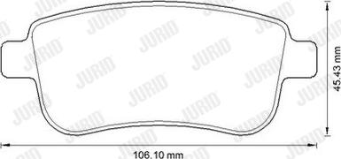 Jurid 573286J - Əyləc altlığı dəsti, əyləc diski furqanavto.az