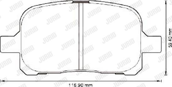 Jurid 572538J - Əyləc altlığı dəsti, əyləc diski furqanavto.az