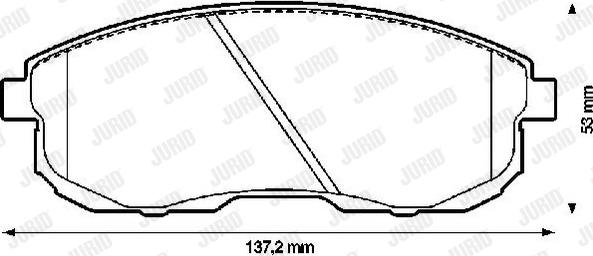 Jurid 572345J - Əyləc altlığı dəsti, əyləc diski furqanavto.az