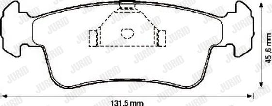 Jurid 572323J - Əyləc altlığı dəsti, əyləc diski furqanavto.az