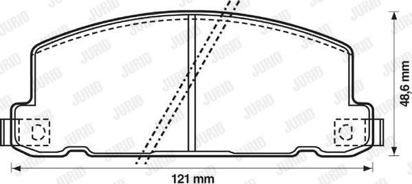 Jurid 572258J - Əyləc altlığı dəsti, əyləc diski furqanavto.az