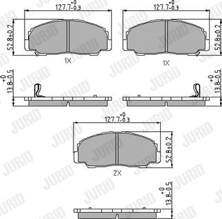 Jurid 572278J - Əyləc altlığı dəsti, əyləc diski www.furqanavto.az