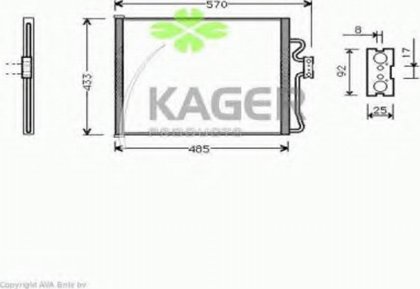 Kager 94-5044 - Kondenser, kondisioner furqanavto.az