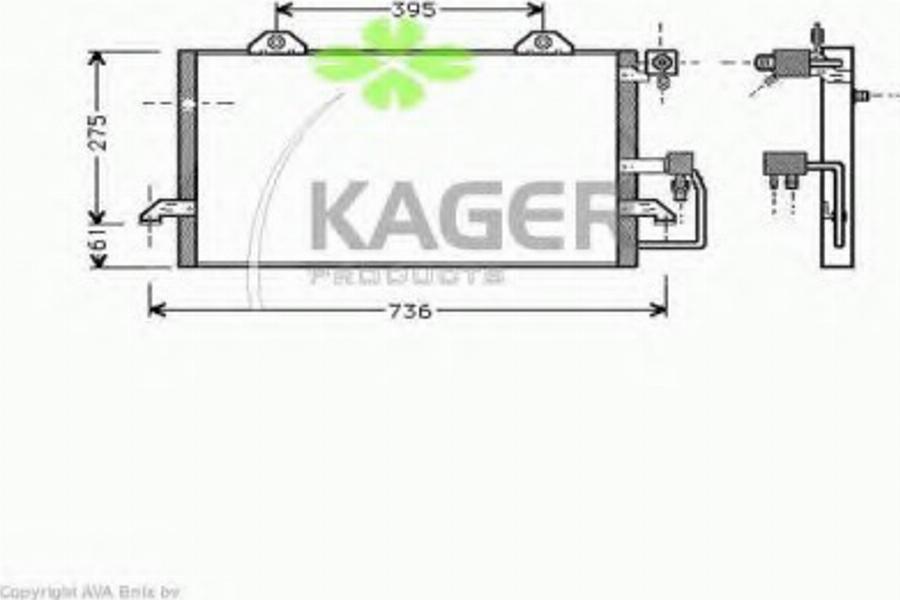 Kager 94-5005 - Kondenser, kondisioner furqanavto.az