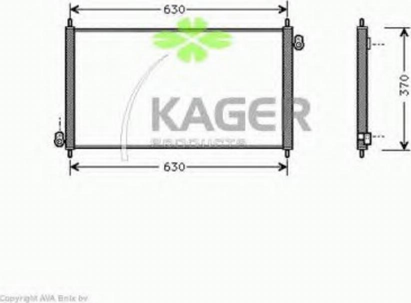 Kager 94-5823 - Kondenser, kondisioner furqanavto.az