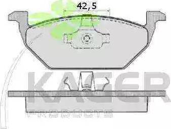 Kager 35-0048 - Əyləc altlığı dəsti, əyləc diski furqanavto.az