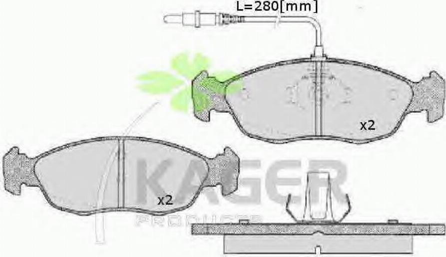 Kager 35-0010 - Əyləc altlığı dəsti, əyləc diski furqanavto.az