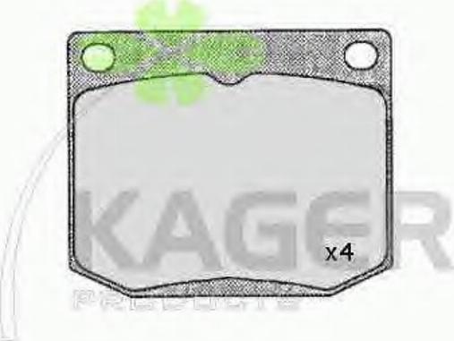 Kager 35-0352 - Əyləc altlığı dəsti, əyləc diski furqanavto.az