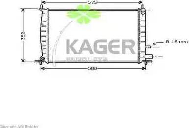 Kager 31-0349 - Radiator, mühərrikin soyudulması furqanavto.az