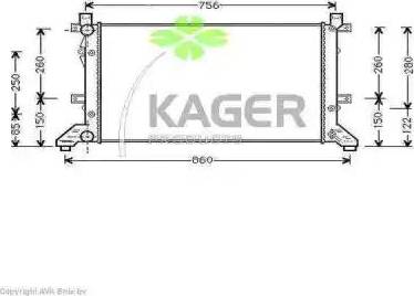 Kager 31-1216 - Radiator, mühərrikin soyudulması furqanavto.az