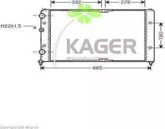 Kager 31-1222 - Radiator, mühərrikin soyudulması furqanavto.az