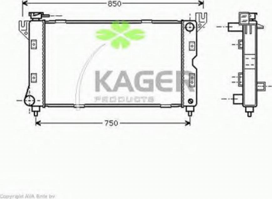 Kager 31-3515 - Radiator, mühərrikin soyudulması furqanavto.az