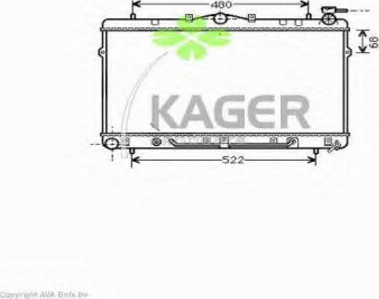 Kager 312559 - Radiator, mühərrikin soyudulması furqanavto.az