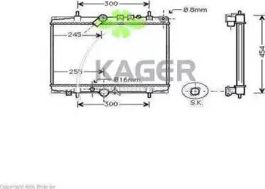 Kager 31-2808 - Radiator, mühərrikin soyudulması furqanavto.az