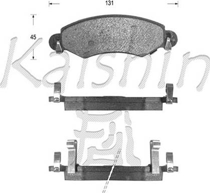 Kaishin D9051 - Əyləc altlığı dəsti, əyləc diski furqanavto.az