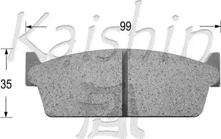 Kaishin D1160 - Əyləc altlığı dəsti, əyləc diski furqanavto.az