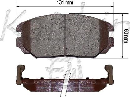 Kaishin D11183 - Əyləc altlığı dəsti, əyləc diski furqanavto.az