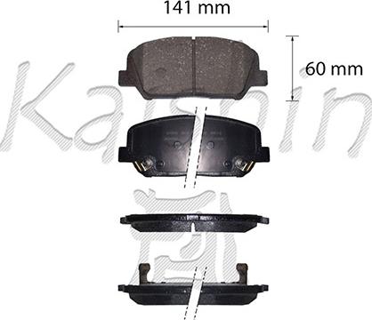 Kaishin D11305 - Əyləc altlığı dəsti, əyləc diski furqanavto.az