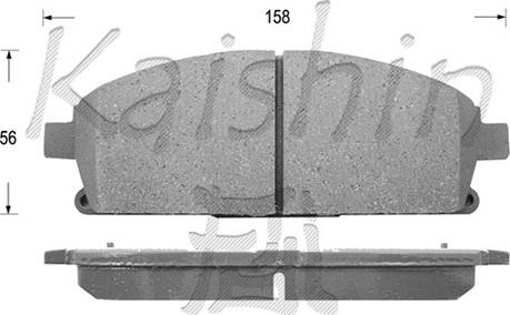 Kaishin D1260 - Əyləc altlığı dəsti, əyləc diski furqanavto.az