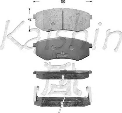 Kaishin D7071 - Əyləc altlığı dəsti, əyləc diski www.furqanavto.az