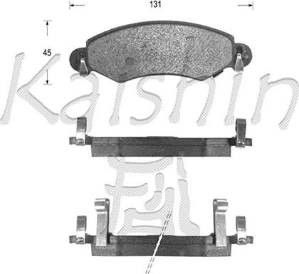 Kaishin FK9051 - Əyləc altlığı dəsti, əyləc diski furqanavto.az