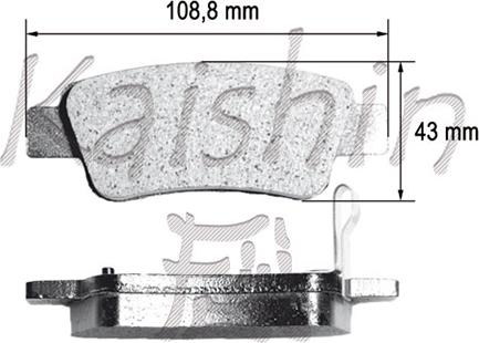 Kaishin FK5159 - Əyləc altlığı dəsti, əyləc diski furqanavto.az