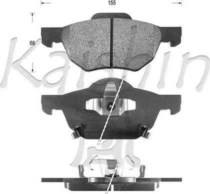 Kaishin FK5125 - Əyləc altlığı dəsti, əyləc diski furqanavto.az