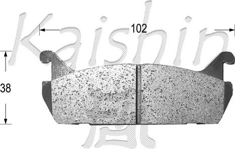 Kaishin FK0021 - Əyləc altlığı dəsti, əyləc diski furqanavto.az