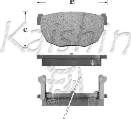 Kaishin FK1099 - Əyləc altlığı dəsti, əyləc diski furqanavto.az