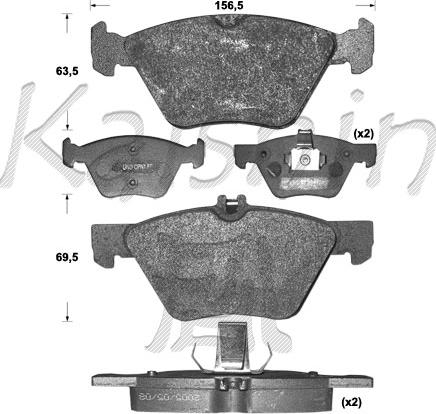 Kaishin FK10110 - Əyləc altlığı dəsti, əyləc diski furqanavto.az