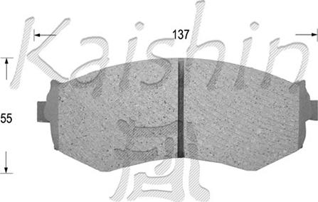 Kaishin FK1154 - Əyləc altlığı dəsti, əyləc diski furqanavto.az