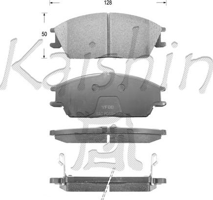 Kaishin FK11091 - Əyləc altlığı dəsti, əyləc diski furqanavto.az