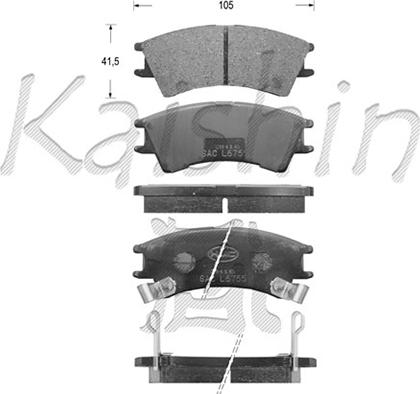 Kaishin FK11109 - Əyləc altlığı dəsti, əyləc diski furqanavto.az