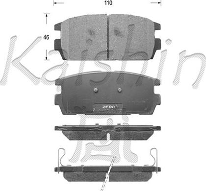 Kaishin FK11139 - Əyləc altlığı dəsti, əyləc diski furqanavto.az