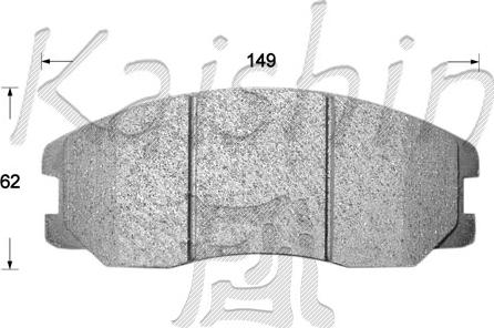 Kaishin FK11242 - Əyləc altlığı dəsti, əyləc diski furqanavto.az