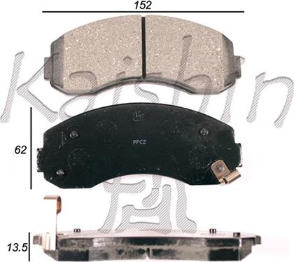 Kaishin FK11204 - Əyləc altlığı dəsti, əyləc diski furqanavto.az