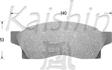 Kaishin FK2091 - Əyləc altlığı dəsti, əyləc diski furqanavto.az