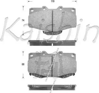 Kaishin FK2082M - Əyləc altlığı dəsti, əyləc diski furqanavto.az