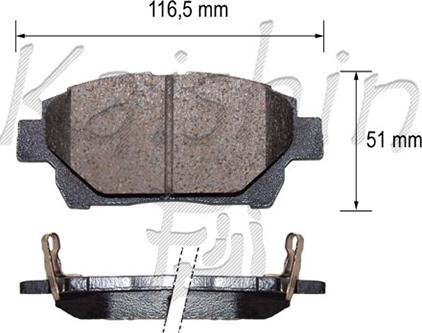 Kaishin FK2283 - Əyləc altlığı dəsti, əyləc diski furqanavto.az