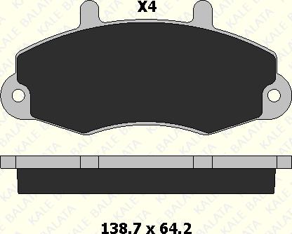 KALE 21470 190 04 - Əyləc altlığı dəsti, əyləc diski furqanavto.az