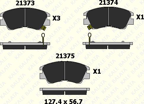 KALE 21373 165 05 - Əyləc altlığı dəsti, əyləc diski furqanavto.az