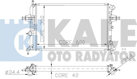 KALE OTO RADYATÖR 141000 - Radiator, mühərrikin soyudulması furqanavto.az