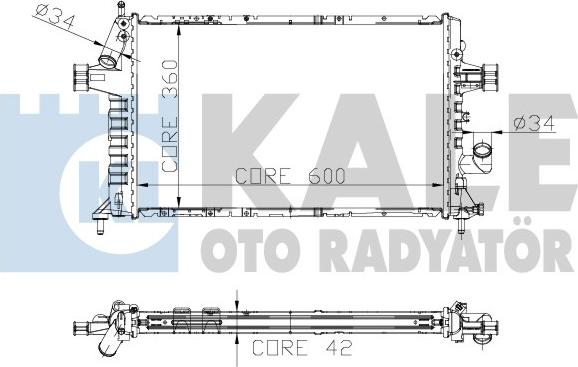 KALE OTO RADYATÖR 141300 - Radiator, mühərrikin soyudulması furqanavto.az