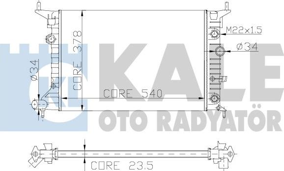 KALE OTO RADYATÖR 151200 - Radiator, mühərrikin soyudulması furqanavto.az