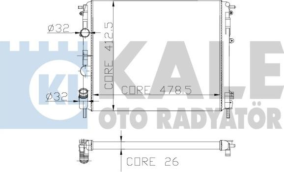 KALE OTO RADYATÖR 169300 - Radiator, mühərrikin soyudulması furqanavto.az