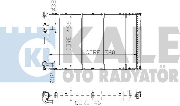 KALE OTO RADYATÖR 162200 - Radiator, mühərrikin soyudulması furqanavto.az